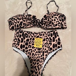 Women’s Plus Size SHEIN Animal Print 2 Piece Bathing Suit